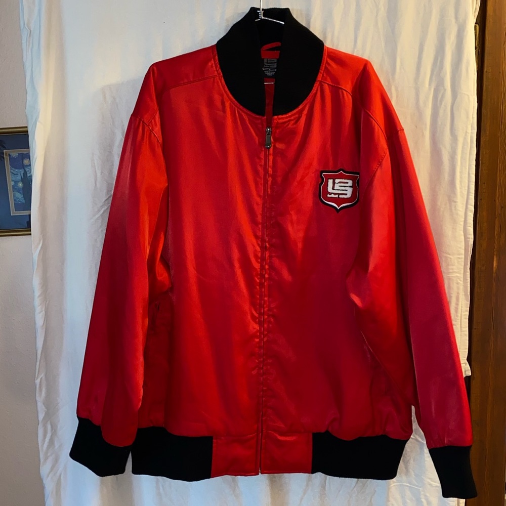 LeBron James jacket. Size L. Red and black